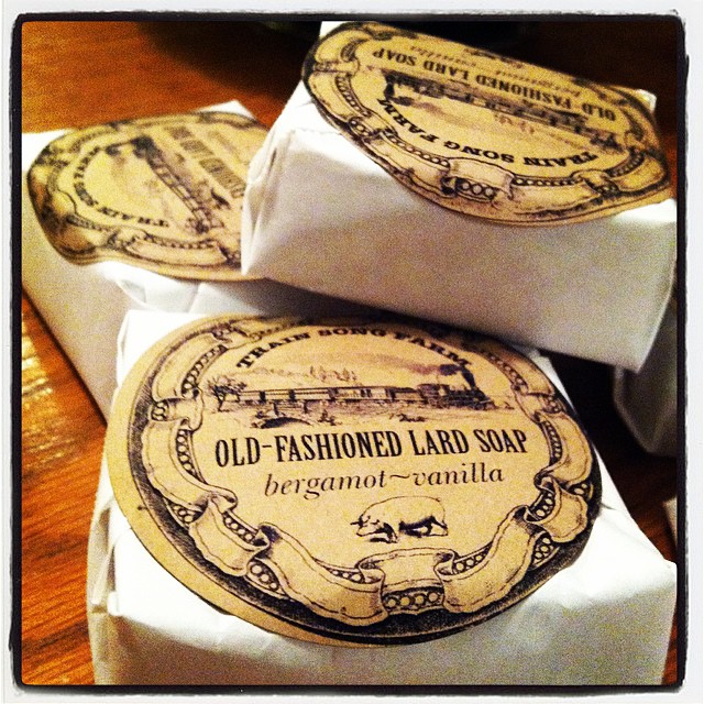 Old-fashioned lard soap